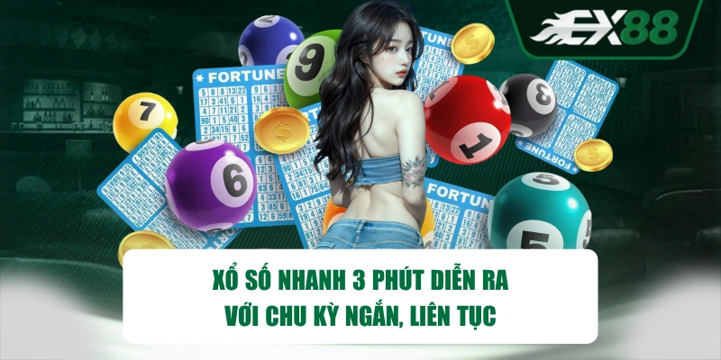 Xổ số nhanh 3 phút diễn ra với chu kỳ ngắn, liên tục